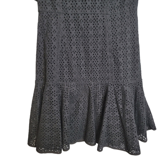 Needle & Thread Black Ruffle Eyelet Dress Broderie Size US 6 Spring Summer - Picture 3 of 12